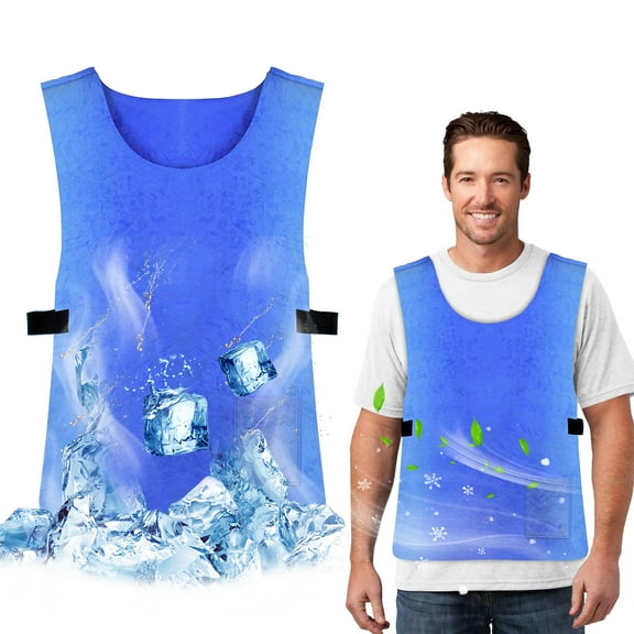 FOUNDLDF Cooling Ice Vest for Men ,Women, PVA Water Activated Evaporative Cool Cold Vest, High Temperature Protective Clothes