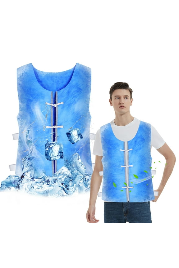 Evaporative Cooling Vest Body Cool PVA Water Active Ice Cold Vest for Men Women