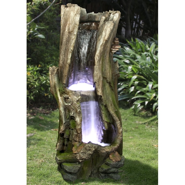 FOUNTAIN-TREE TRUNK WATERFALL WITH LED - Walmart.com