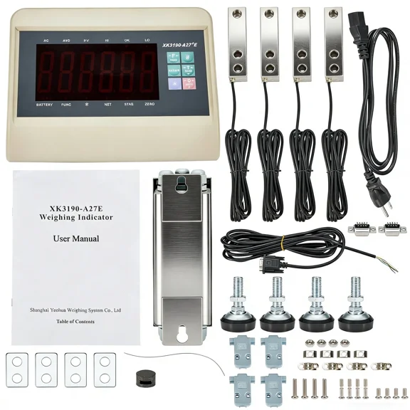 FOUR E's Scientific 10000LBS Livestock Scale Kit, High Precision Indicator Floor Scale Kit for Electronic Platform Scale, Suitable for Cattle Pigs Sheep
