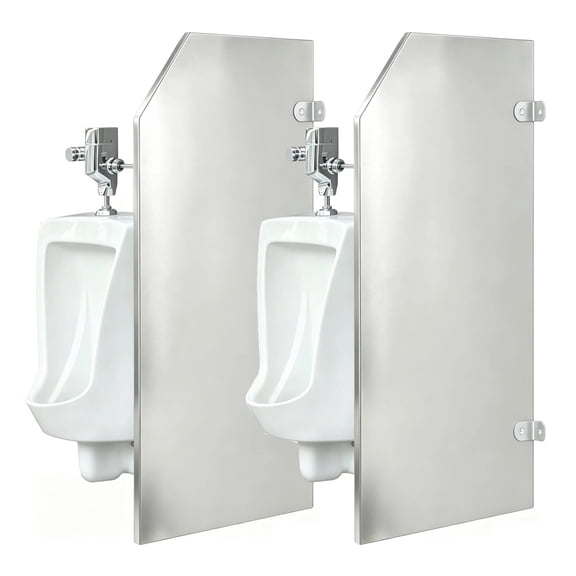 FOUR E's Scientific 2Pcs Urinal Partitions, Wall-Mounted Toilet Protection Divider, Urinal Privacy Screen Divider Partition for Hotel, Schools, Kindergartens, Shopping Malls, Public Places