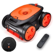 FOUR Es Scientific Cordless Robotic Pool Cleaner with Signal Buoy, 5460GPH, Underwater APP & Remote Control, Smart Navigation, Auto-Park, Floor Wall Waterline, Inground & Above Ground Pools Orange