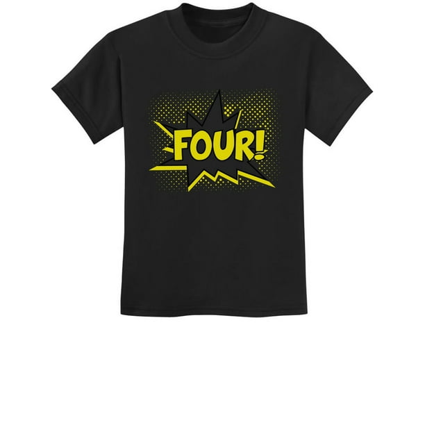 Kids Boys' Superhero Fourth Birthday T-Shirt Gift 4 Year Old Kids Kids Boys' Superhero Fourth Birthday T-Shirt Gift 4 Year Old Kids