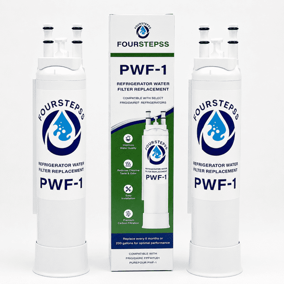 FOURSTEPSS PWF1 Compatible Refrigerator Water Filter, 2 Pack