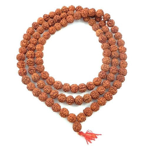 Petrichor Original 5 Mukhi Rudraksha Mala - 108 Beads + 1, 10mm Beads, 20" Length, With Certificate For Japa & Wearing