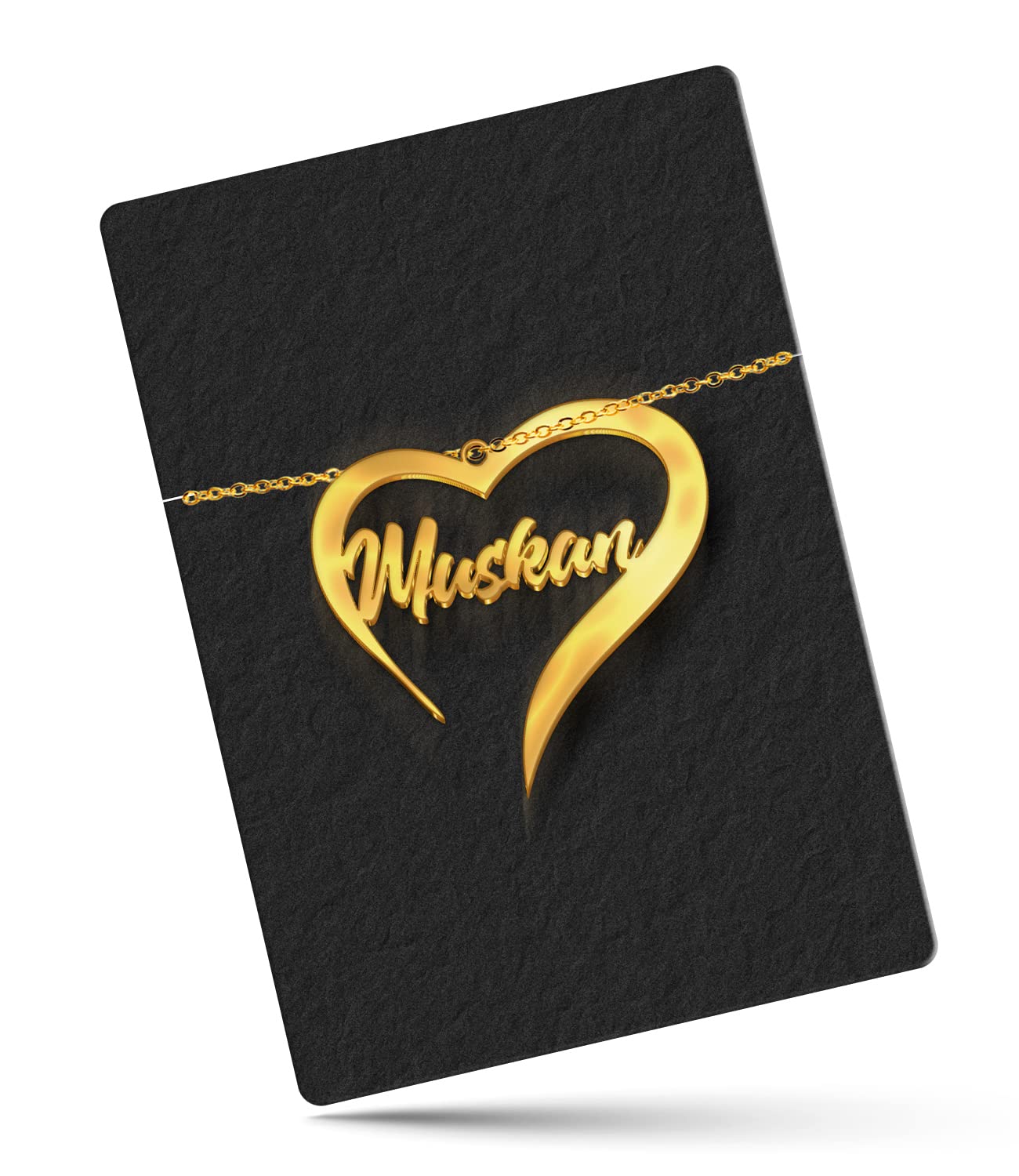 FOURTHLINE Yourname Cursive Gold Name Pendant Necklace Custom Name 