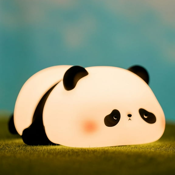 FOVAL Cute Panda Night Light, LED Squishy Novelty Animal Night Lamp, 3 Level Dimmable Nursery Nightlight for Breastfeeding Toddler Baby Kids Decor, Cool Gifts Kids