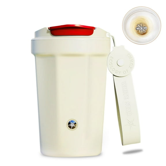 FOVNOT 400ml Self Stirring Coffee Mug with Leak-Proof Lid, Travel Mug for Coffee/Milk/Hot Chocolate