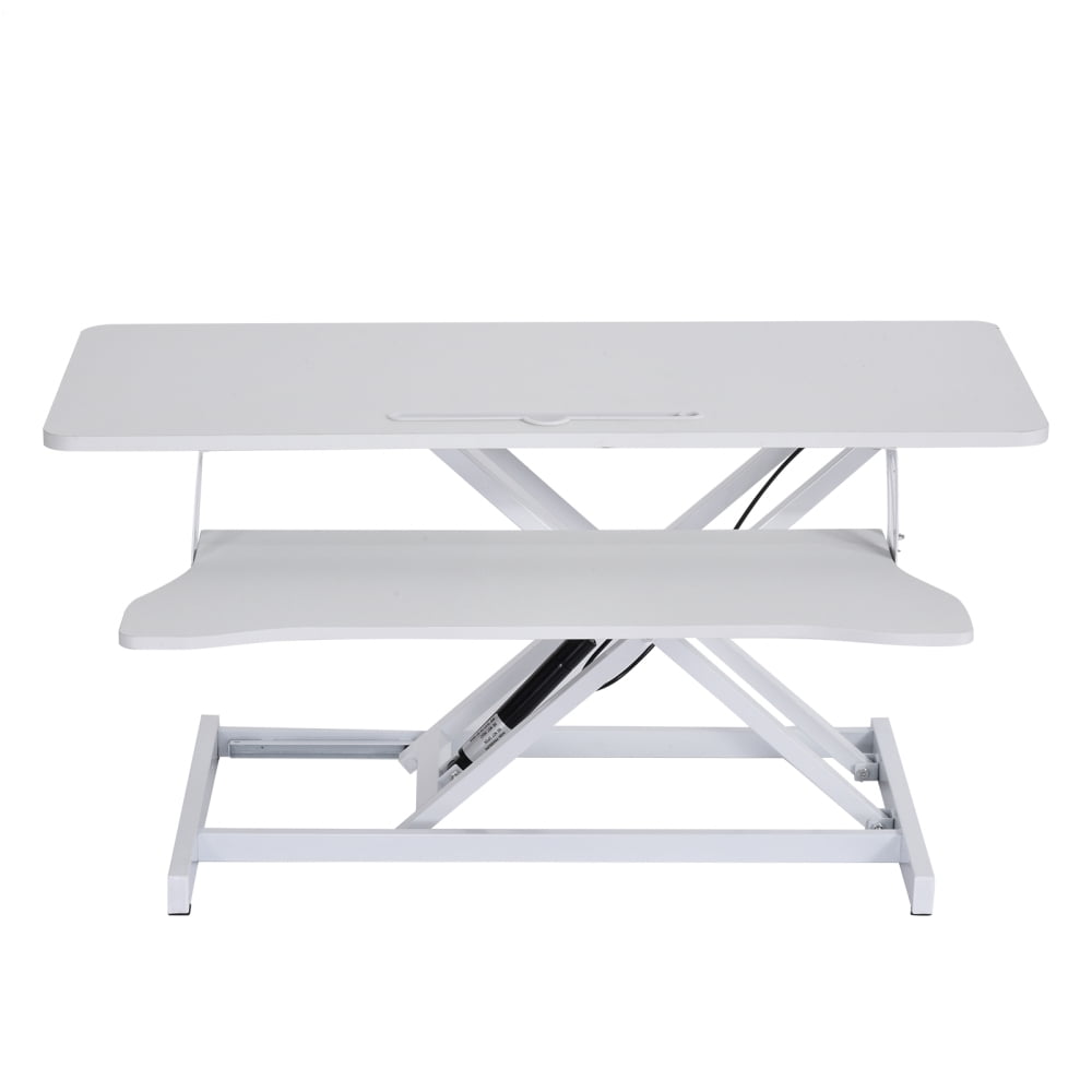 FOVOLAT Adjustable Risers for Desk Height Adjustable Desk Top Standing Computer Desk with Keyboard Tray Laptop Workstation for Home Office School delightful