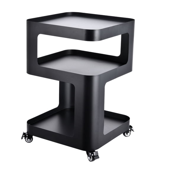 FOVOLAT Rolling End Table Modern Mobile Small Coffee Table 3 Tier Unique Nightstand Portable Home Furniture for Bedroom Couch Outdoor Entryway awesome
