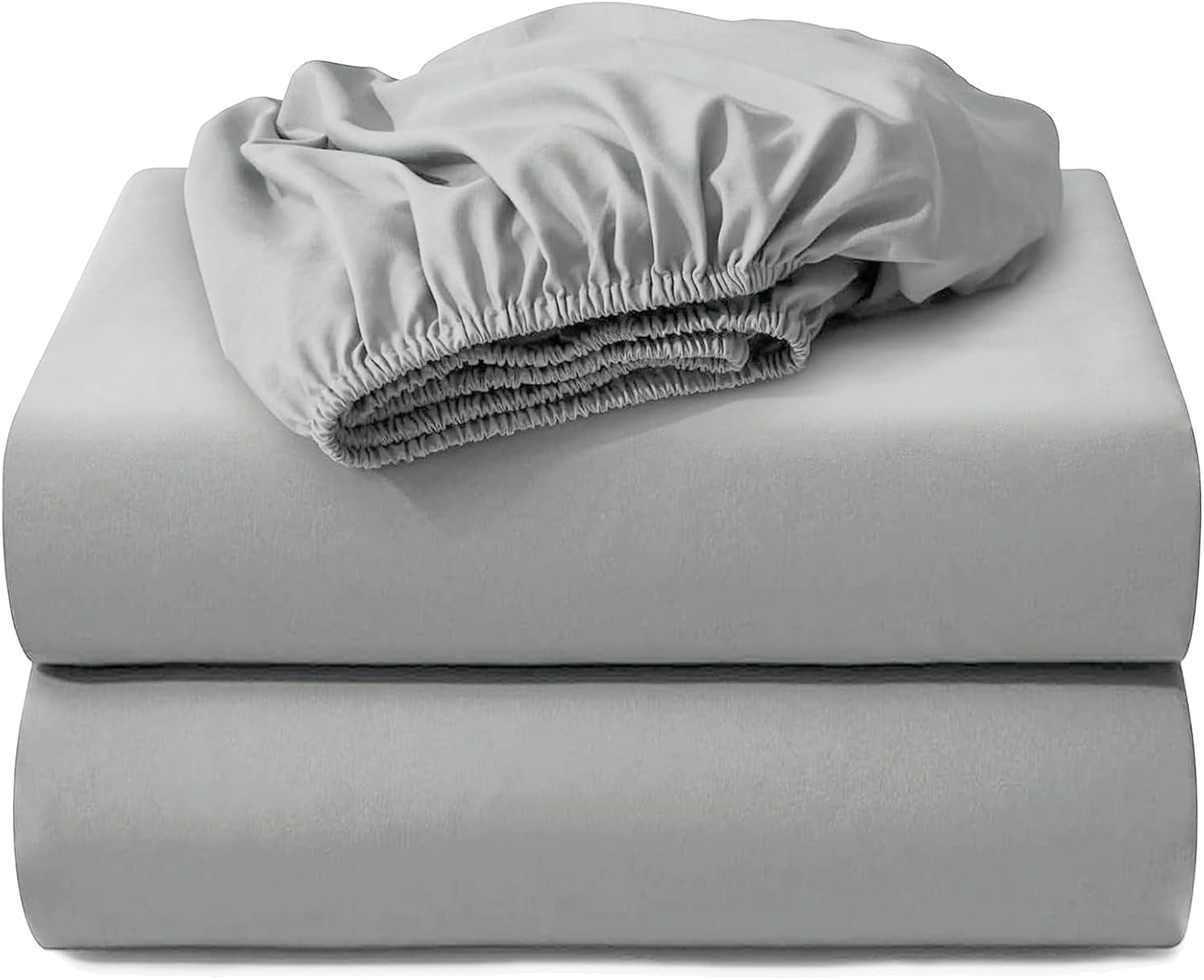FOWWCN-2PC King Fitted Sheet Only,78x80inch,100% Microfiber Ultra Soft ...