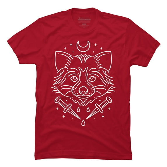FOX MONOLINE Mens Cardinal Red Graphic Tee - Design By Humans XL
