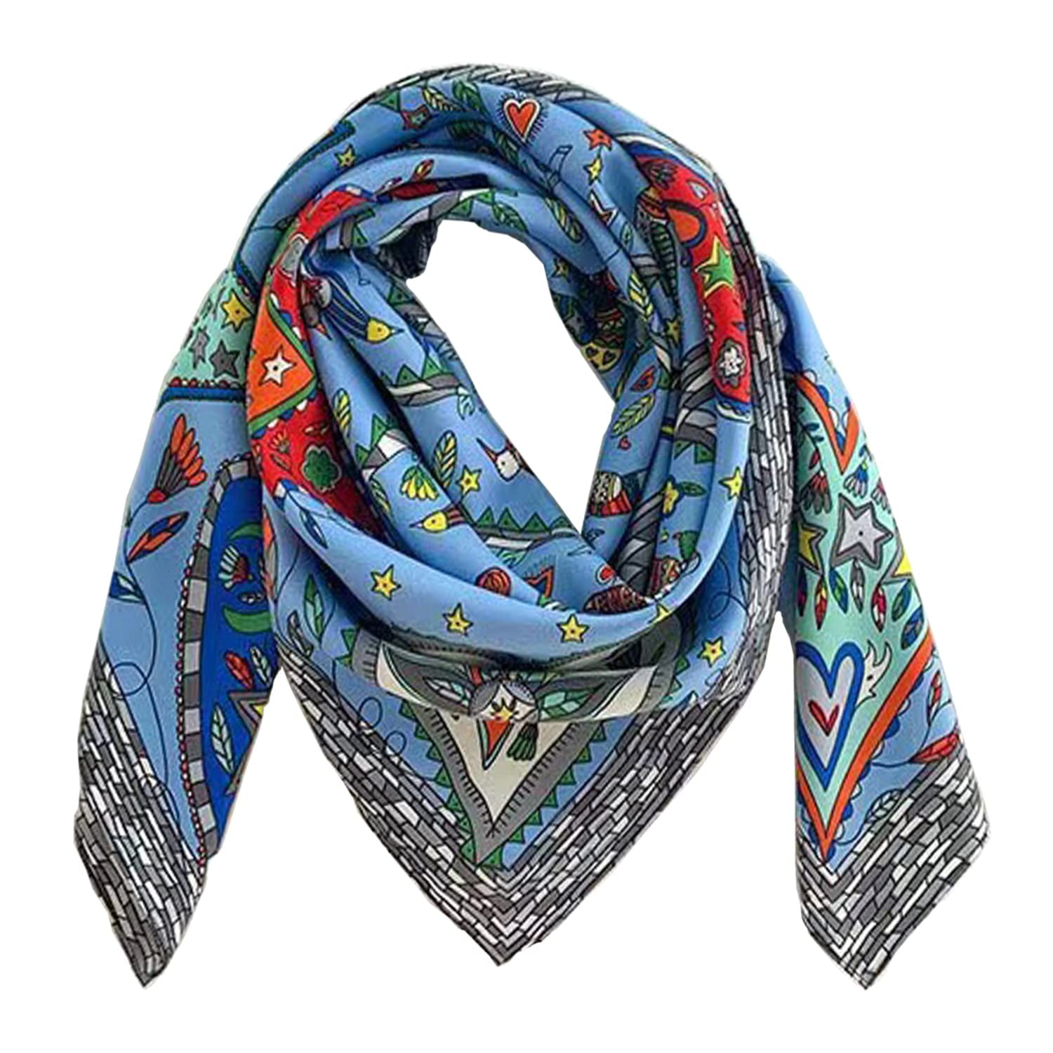 FOXTECH Silk Scarf for Hair Head Scarf for Women, Lightweight Satin