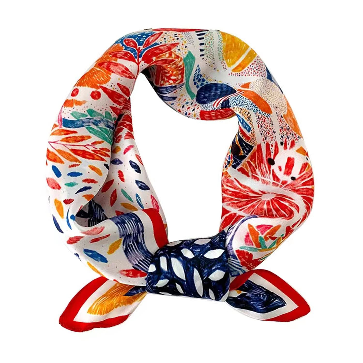 FOXTECH Silk Scarf for Hair Head Scarf for Women, Lightweight Satin