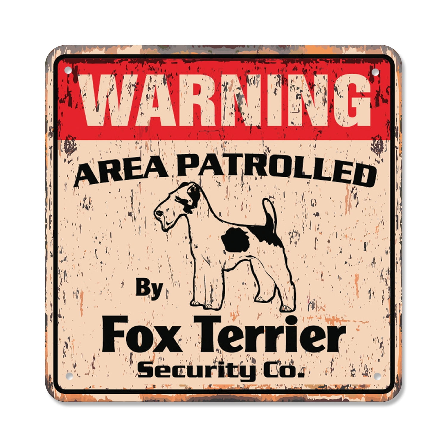 2-Count Caution Area Patrolled By A Cairn Terrier 9 Inch X 11.5 Inch Laminated Dog Sign