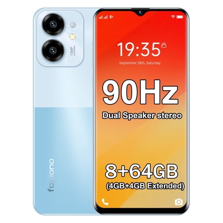 FOXIONO H22 Unlocked Smartphone, Android 14, 8GB RAM + 64GB Storage, Dual SIM, Fast Processor, 4000mAh Battery – Affordable & Reliable,Blue