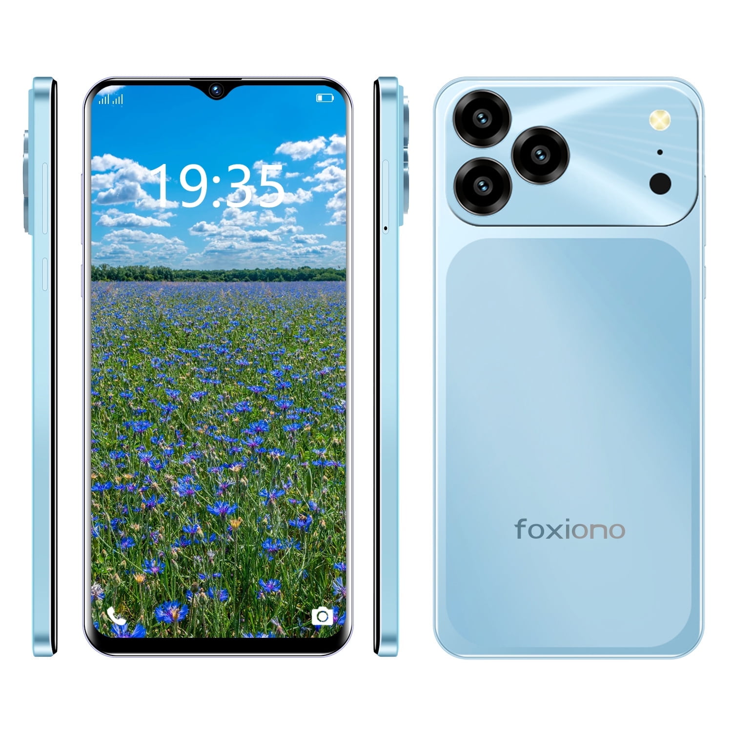 FOXIONO X28 Unlocked Smartphone,16GB+128GB, 6.56"HD+90Hz Screen,4000mAh Battery,13MP+5MP,Android 9.0 Dual SIM 4G Mobile Phone(Blue)
