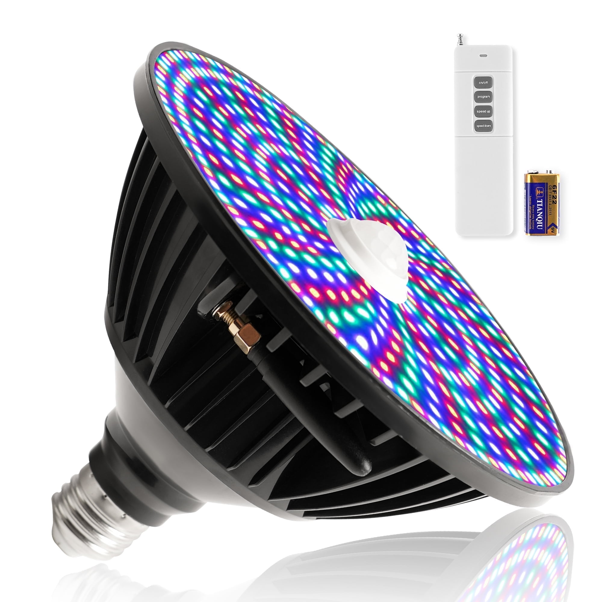 FOXLUX Pool Light for Inground Pool PAR56 120V 65W Led Pool Light RGB Color Changing Pool Light Bulb with Remote Control, E26/E27 Replacement for Pentair Hayward Fixture