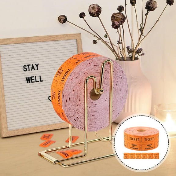 FOXNOVO Versatile Orange Raffle Tickets Roll for Lotteries and Games