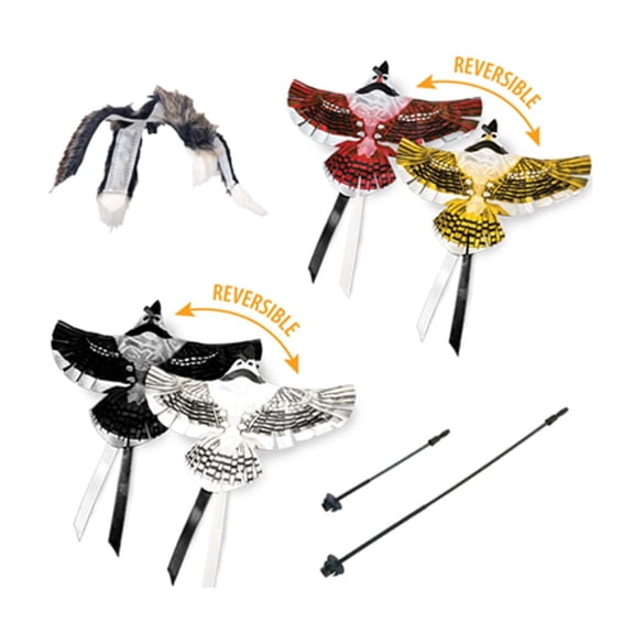 FOXPRO Pack Decoys, Double-Sided Bird and Fuzzy Wuzzy Ground Topper, Quick-Connect Hardware (TOPPERCOMBO)
