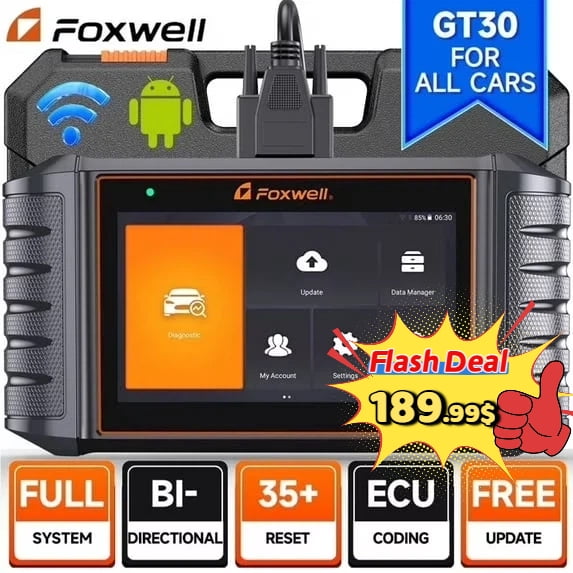 FOXWELL Automotive Bi-Directional Diagnostic Scan Tool OBD2 Scanner All System Code Reader All Reset
