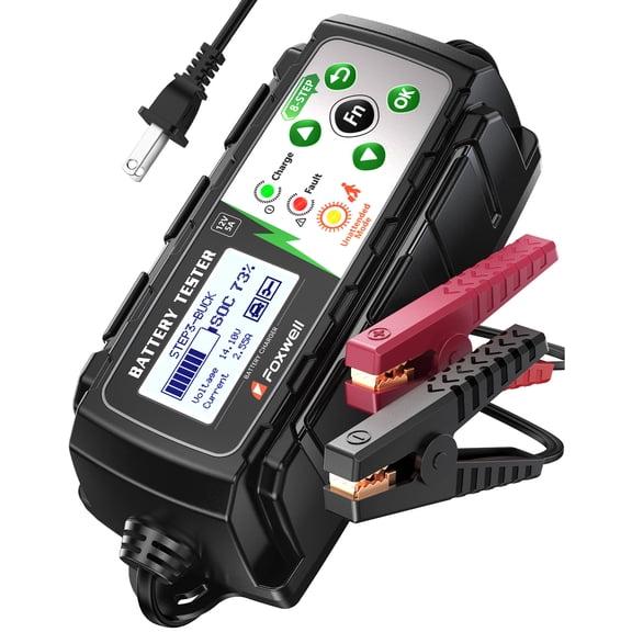 FOXWELL BC521 4-in-1 Battery Charger Tester  5A 12V Smart Battery Maintainer