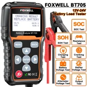 FOXWELL BT705 12/24V Truck Car Battery Tester, Automotive 100-2000CCA Battery Load Charging System Analyzer Tool