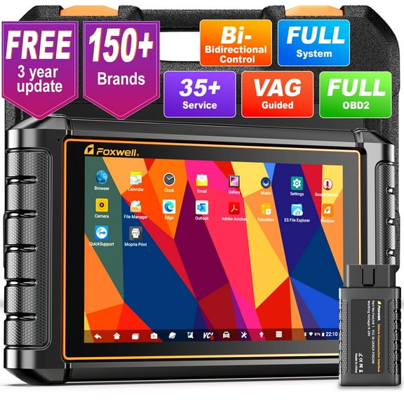 FOXWELL Bidirectional All System Car Diagnostic Scanner ECU Cod-ing, 30 Reset Services, 3 Years Free Update, Upgraded of NT809BT