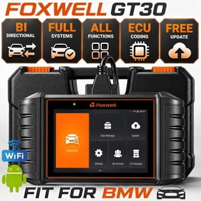 FOXWELL GT30 Scan Tool fit for BMW, Full-System OBD2 Scanner Bi-Directional Diagnostic Tool with All Reset Services, Battery Registration & ECU Coding