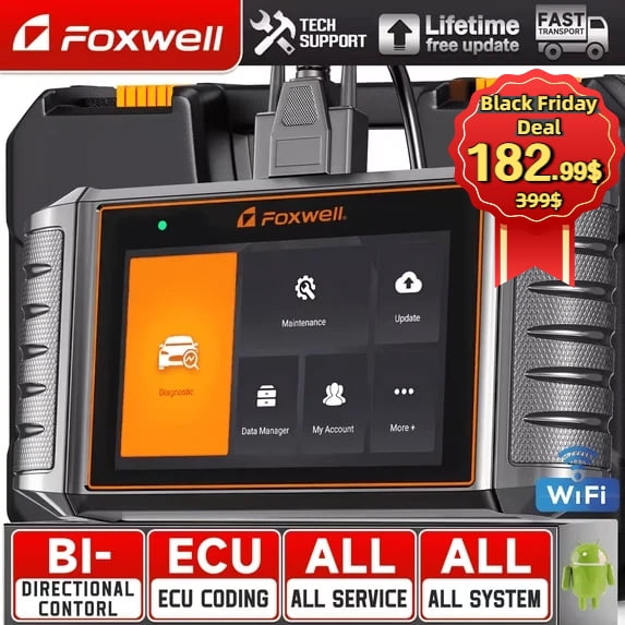 FOXWELL GT30 for BMW OBD2 Scanner Car Diagnostic Tool All System Bidirectional Scan Tool ECU Coding