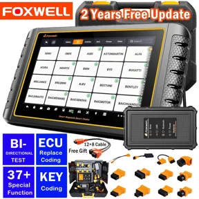 FOXWELL GT75 OBD2 Scanner 10" Bidirectional Diagnostic Scan Tool with 37+ Resets, Full System Diagnostic Key IMMO ECU Cod-ing