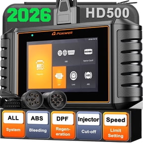 FOXWELL Heavy Duty Truck Scanner Full System Diesel Diagnostic Scan Tool with D-P-F Regen, Speed Limit Reset, Injector Cutoff, Diesel Truck Diagnostic Tool for Cummins, Detroit, Caterpillar, Paccar