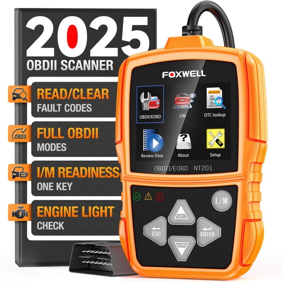 FOXWELL NT201 OBD2 Scanner Check Engine Code Reader Diagnostic Tool ...