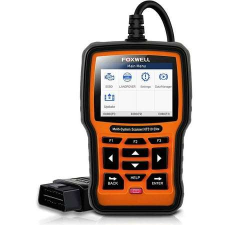 FOXWELL NT510 Elite Automotive Diagnostic Tool for JLR Vehicle OBD2 Scanner Fits for Land Rover and Jaguar Full System Code Reader Bi-Directional Scan Tool ABS Bleeding EPB Oil Light Reset