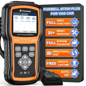 FOXWELL NT530 for Volkswagen and Audi, Bidirectional Diagnostic Scan Tool for All Systems, All Maintenance Service OBD2 Scanner Automotive Code Reader ABS Bleed SRS Airbag SAS TPMS TPS EPB Oil Reset