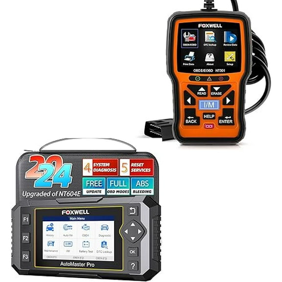 FOXWELL NT614 Elite OBD2 Scanner Automotive Code Reader with FOXWELL NT301 OBD2 Scanner