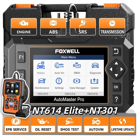 FOXWELL NT614 Elite OBD2 Scanner Automotive Code Reader with FOXWELL NT301 OBD2 Scanner