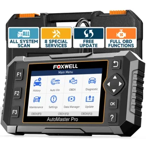 FOXWELL NT624 Elite Full System ABS SRS Transmission OBD2 Scanner ABS Bleeding/ SAS Calibration/Throttle Reset/Oil/EPB 5 Reset Car Diagnostic Tool Auto VIN Code Reader Update Lifetime Free