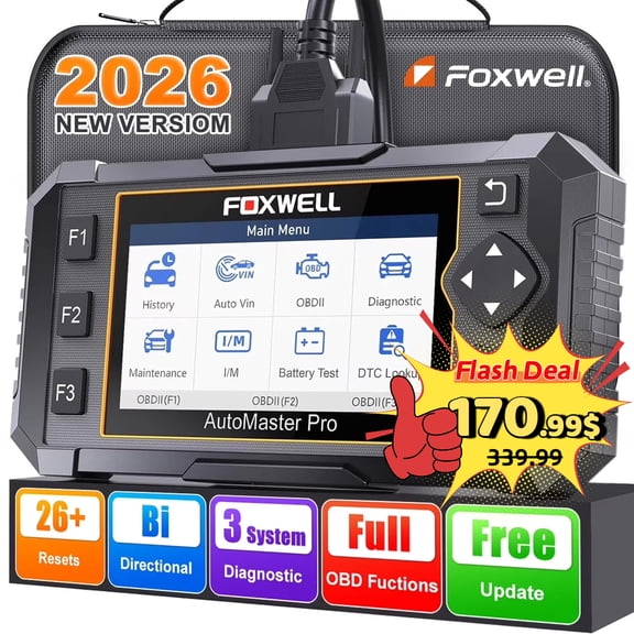 FOXWELL NT650 OBD2 Scanner Bidirectional Diagnostic Tool, 26+ Maintenance Reset Services ABS SRS Oil Automotive scan tool Car Code Reader