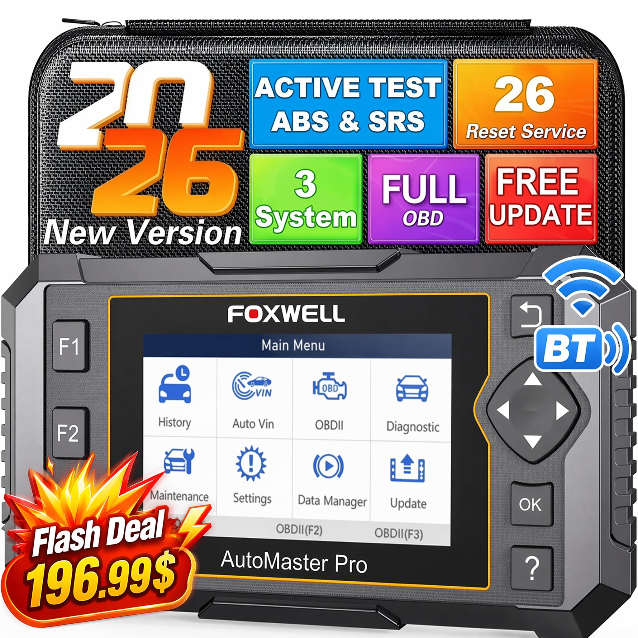 Foxwell NT650 PRO Car Diagnostic Scanner Full System Bi