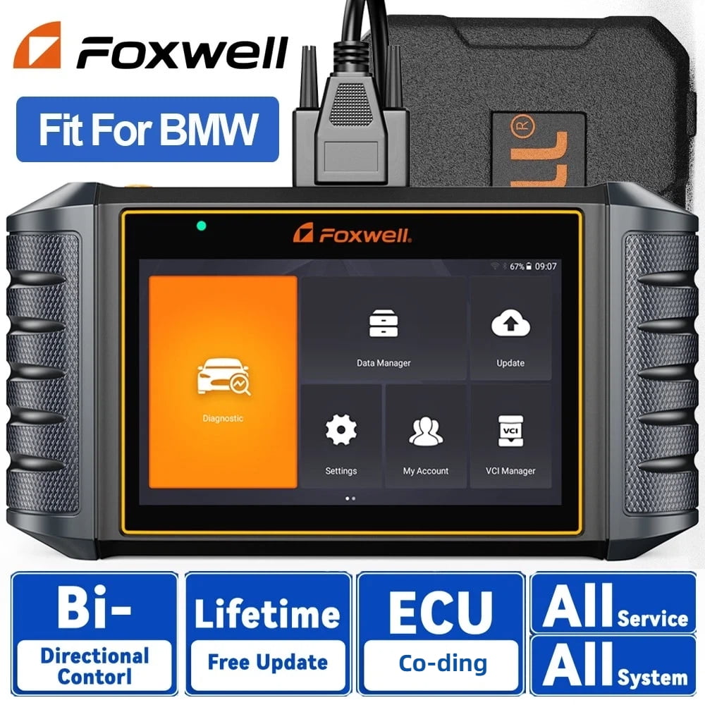FOXWELL NT710 OBD2 Scanner Automotive Bidirectional Diagnostic Scan Tool All System Scanner ECU Coding All Reset Functions All OBD2 Modes Car OBDII Code Reader,Upgraded of NT510E, 5.5 inch Touchscreen
