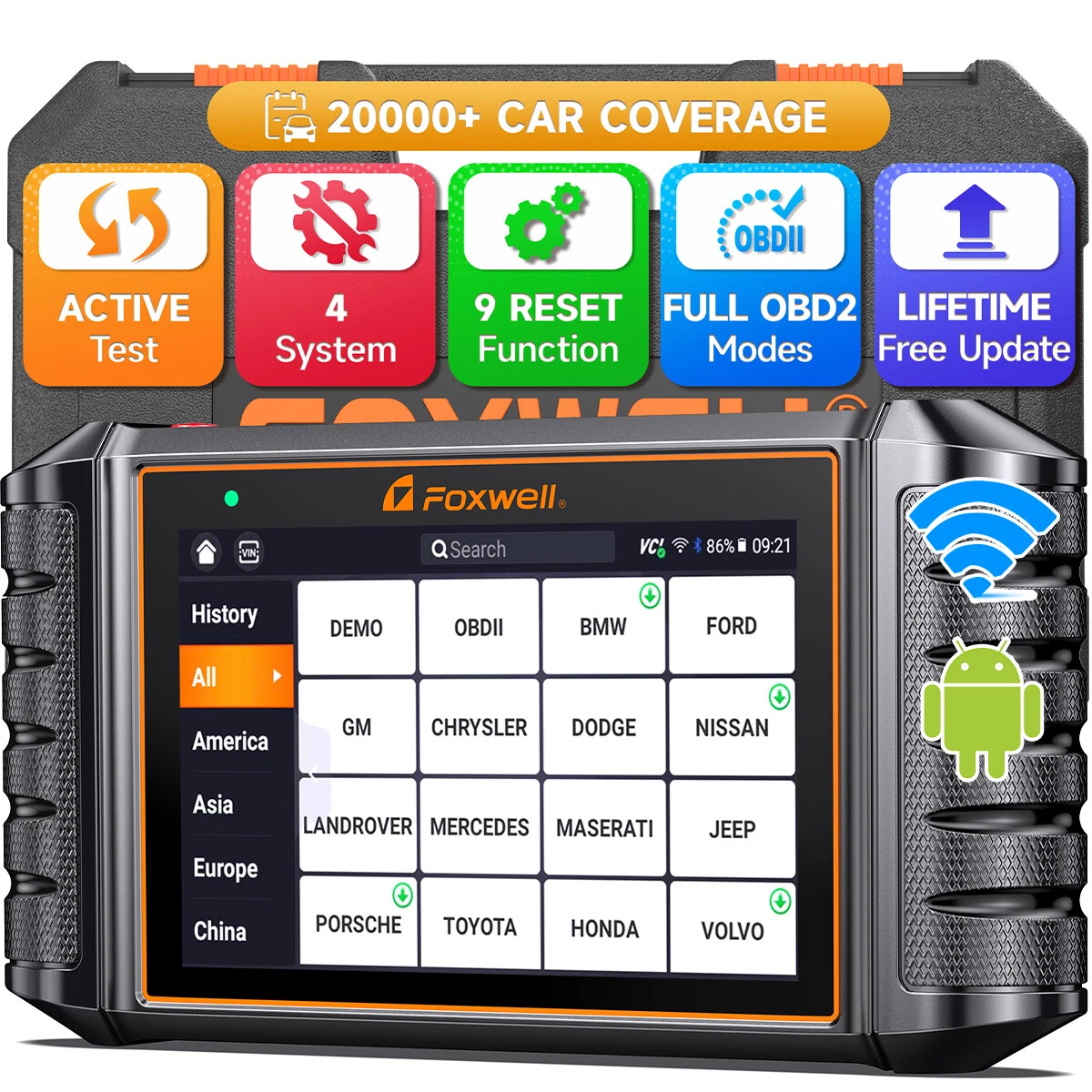 Tps Code Scanner FOXWELL NT716 OBD2 Scanner Automotive ABS SRS Transmission Engine ...
