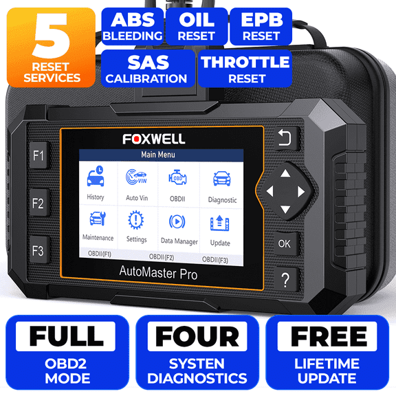 FOXWELL OBD2 Scanner ABS SRS Transmission Engine Car Diagnostic Tool, Lifetime Free WiFi Update