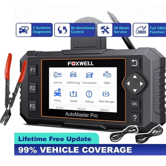 FOXWELL OBD2 Scanner Bidirectional Diagnostic Tool& C.l.i.p P.l.i.e.r.s K.i.t.s