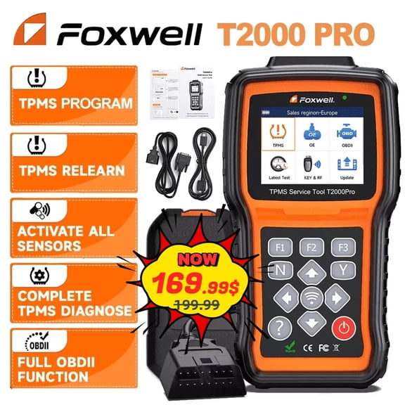 FOXWELL TPMS Relearn Tool, Automotive TPMS Sensors Activate Relearn Program-ming Scan Tool, Upgraded of T1000