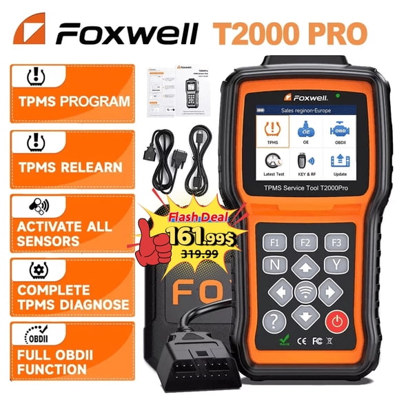 FOXWELL TPMS Relearn Tool, Automotive TPMS Sensors Activate Relearn Program-ming Scan Tool, Upgraded of T1000