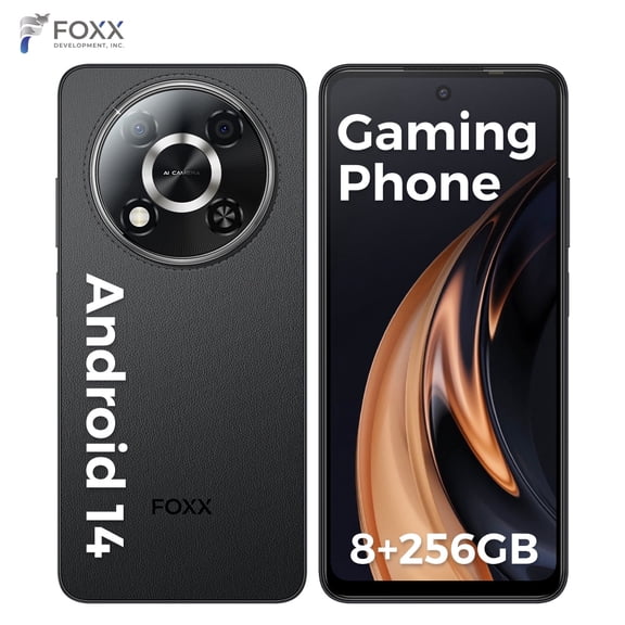 FOXX G1 Gaming Smartphone Unlocked 4G Cellphone 6.56'' HD Display 120Hz 50MP Camera Android 14 Smartphone 8+256GB 5000mAh Battery Fast Charging Andriod Phone, Unlock Smart Phone, 4G Dual SIM, GPS