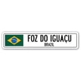 thumbnail image 1 of FOZ DO IGUAOU BRAZIL Street Sign Brazilian flag city country road wall gift, 1 of 5