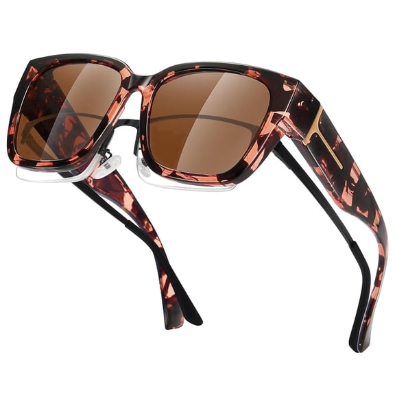 Fozono Oversized Polarized Fit-Over Sunglasses for Men and Women, UV400 Driving Shades