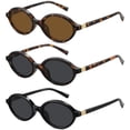 thumbnail image 1 of Retro Oval Sunglasses for Women, Trendy UV400 Protection, 1 of 5